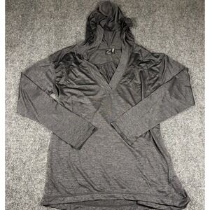 Z by Zella Pullover Women's Size 1X Heather Gray Hooded Shirt Hoodie Dark Gray